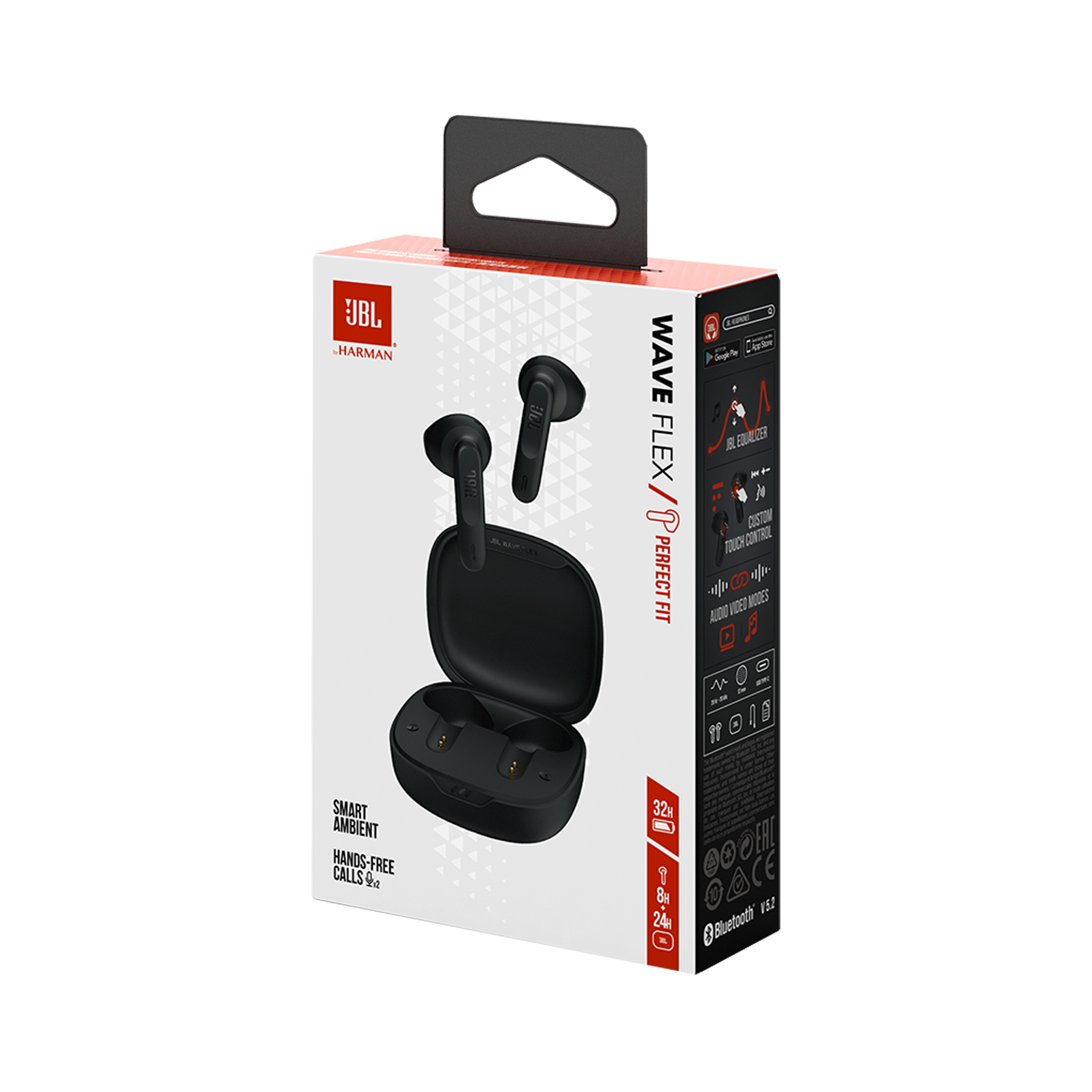 JBL-WAVE-FLEX-BLACK JBL Wave Flex Wireless Earbuds - Image 1