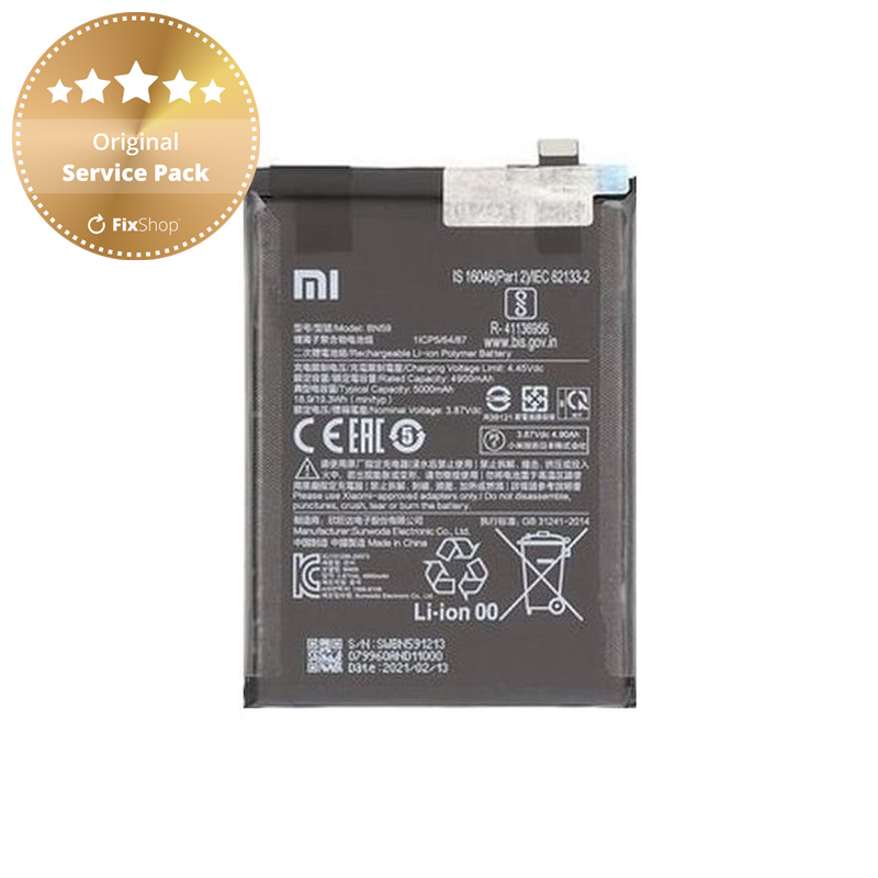 46020000645Z XIAOMI BN59 Xiaomi Original Battery 5000mAh (Service Pack) – Bild 1